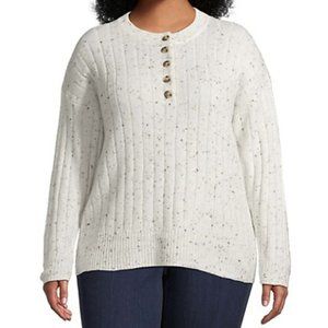 Madewell Donegal Bowden Henley Sweater Coziest Yarn
